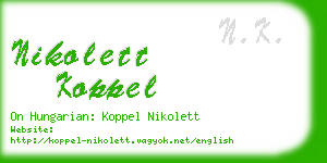 nikolett koppel business card